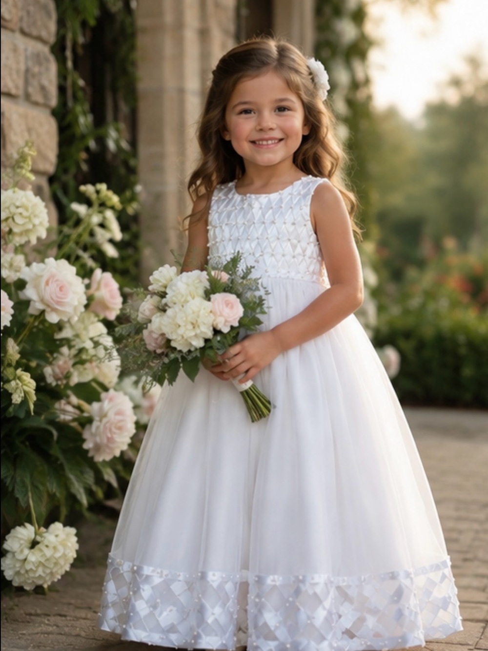 Toddler Cinderella Couture Formal Dress W/Pearl Communion, Flower Girl size 2T